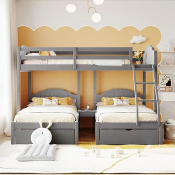 Factory new model Bunk Bed Collapsible  Ladder Bed Extra Space children bed With Removable Platform