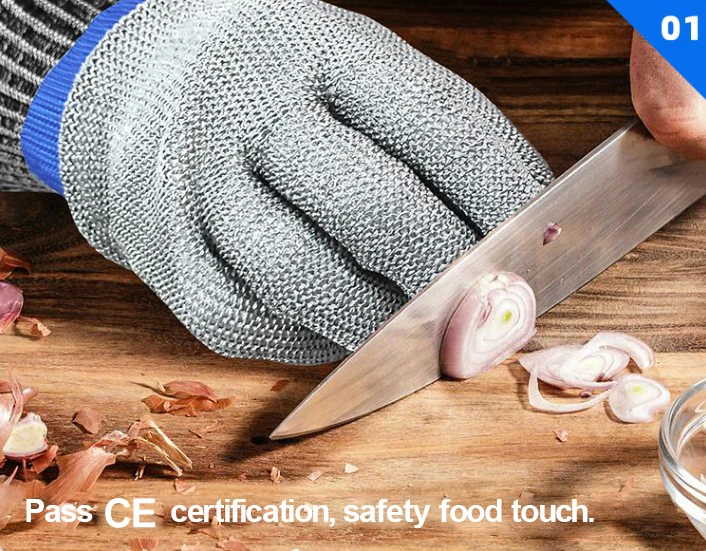 Cut Resistant Glove Food Grade Stainless Steel Mesh Metal Glove Knife