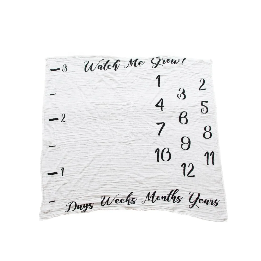 muslin milestone blanket