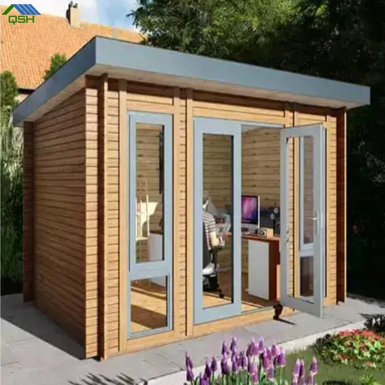 Wooden Facade Modern Modular Prefabricated Buildings Ready Homes Sheds Garden Office Container Prefab Houses