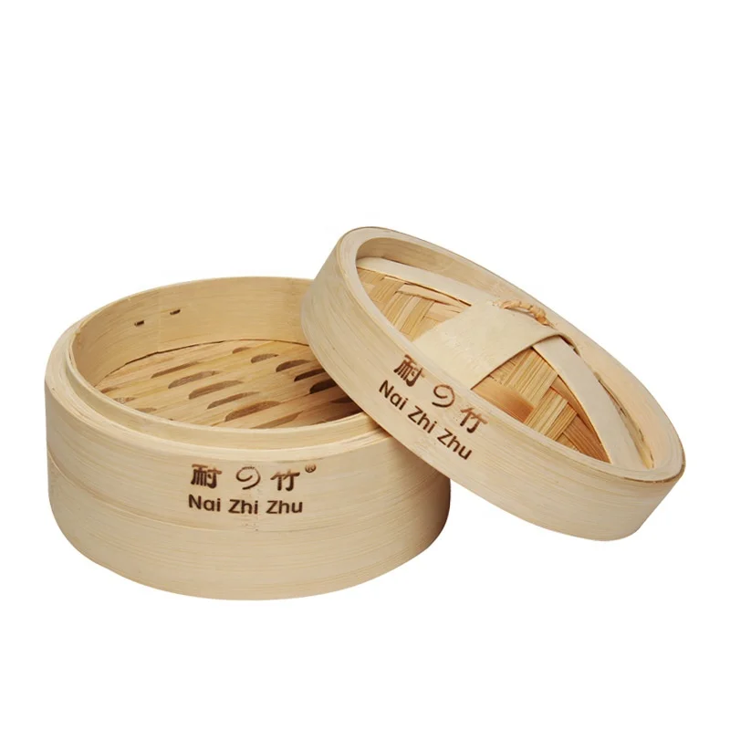 Wholesale Custom logo Different Size Handmade Bamboo Food Steamer Use for Dim Sum Dumpling and Delicious Food