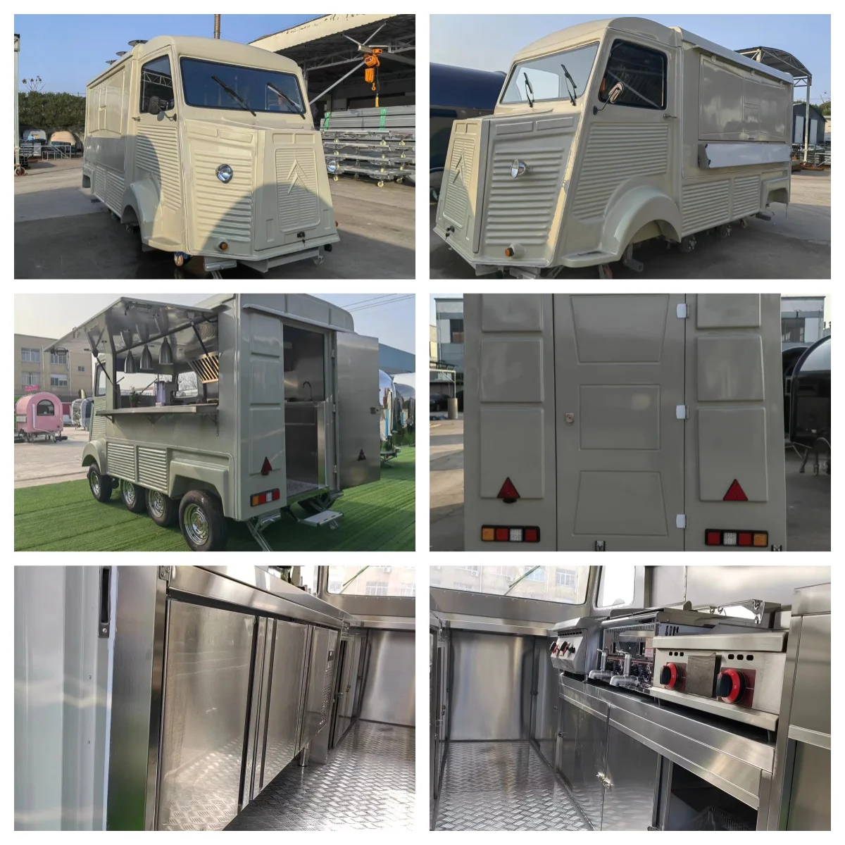 SL-8C Vintage Fashion Citroen Style Food Truck Chic Coffee and Pizza Ice Cream Mobile Trailer manufacture