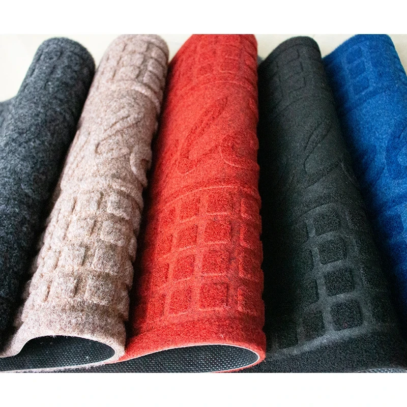 non slip embossed velour floor mat indoor outdoor polyester dust removal door mat supplier