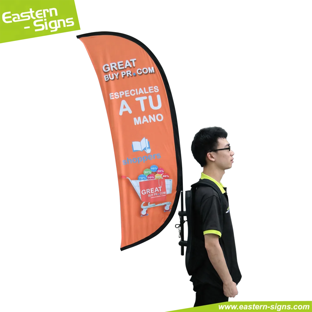 Mochila Bandera de aluminio de caminar por la calle mochila