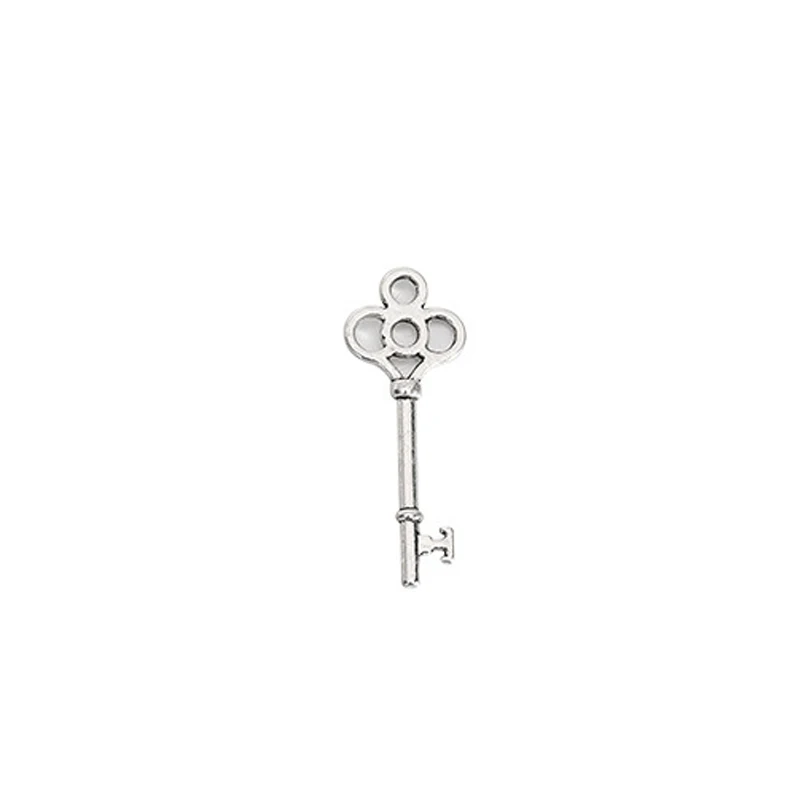 Wholesale Mixed Vintage Alloy Key Charm Antique Silver Key Charms