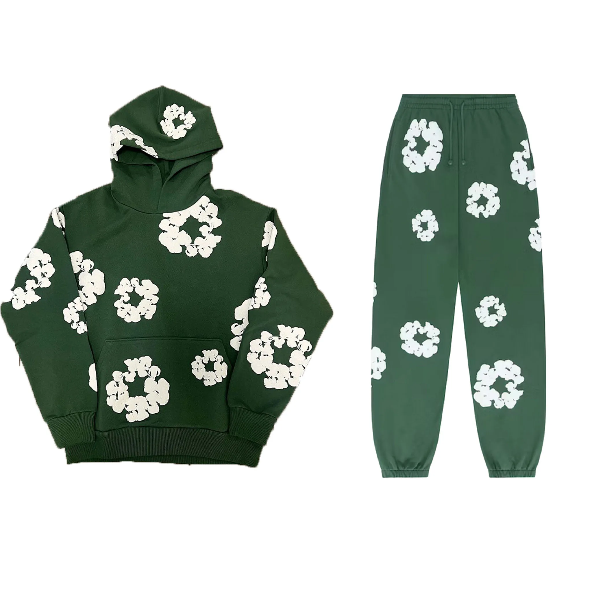 2024 Fashion Women Floral Print Long Sleeve Pants Set Hoodies And Sweat ...