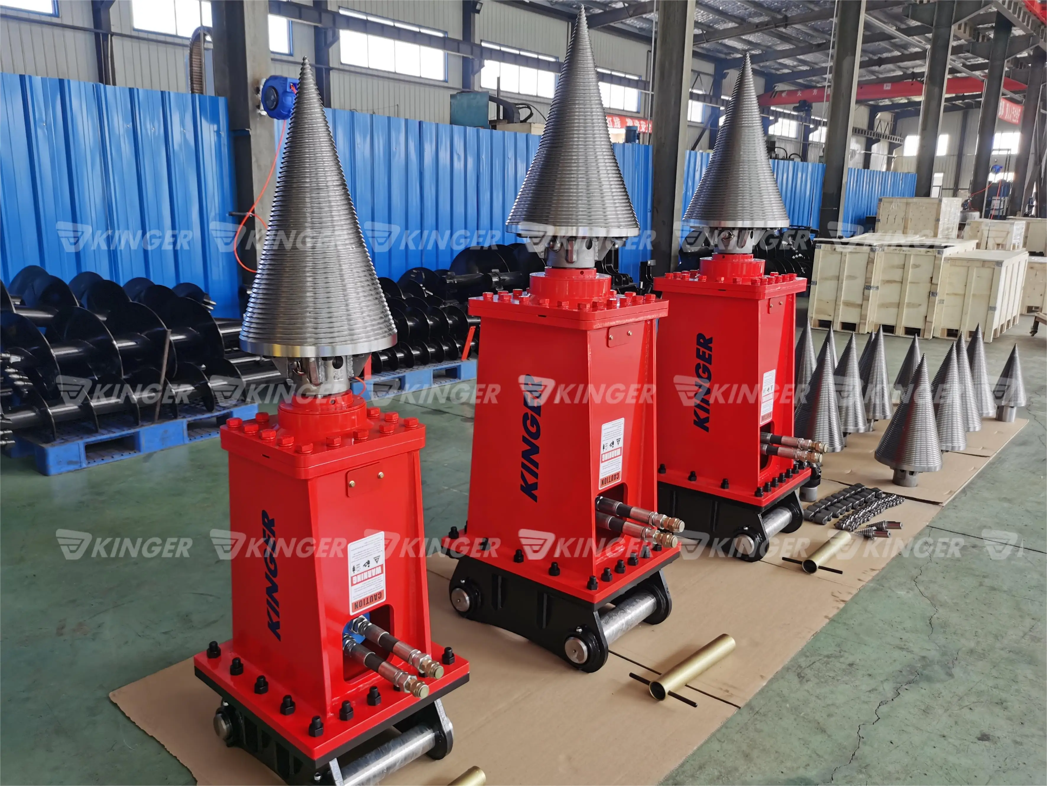KINGER Excavator Cone Log Splitter Hydraulic Log Splitter for Wood ...
