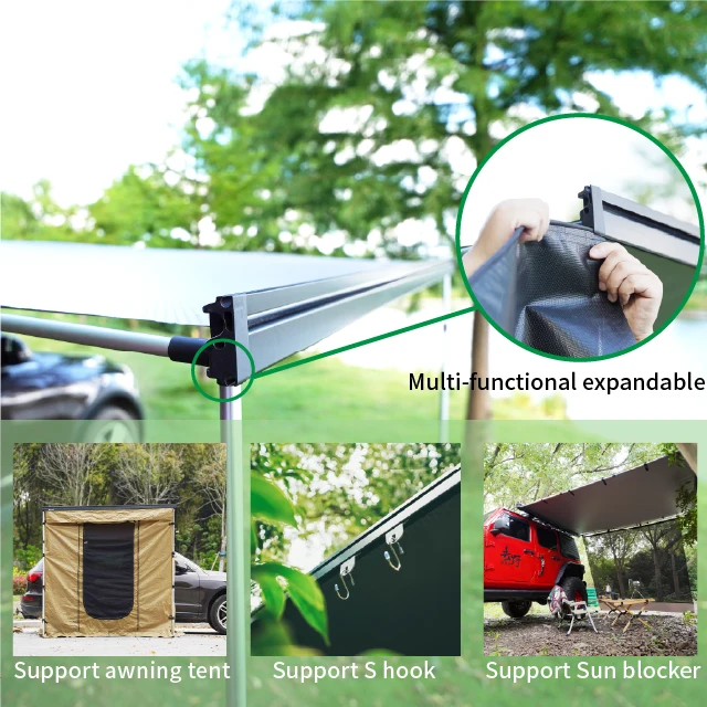 Wareda Aluminum Case Semi-Automatic Outdoor Offroad Retractable 4x4 Camp Suv Car Roof Side Awning