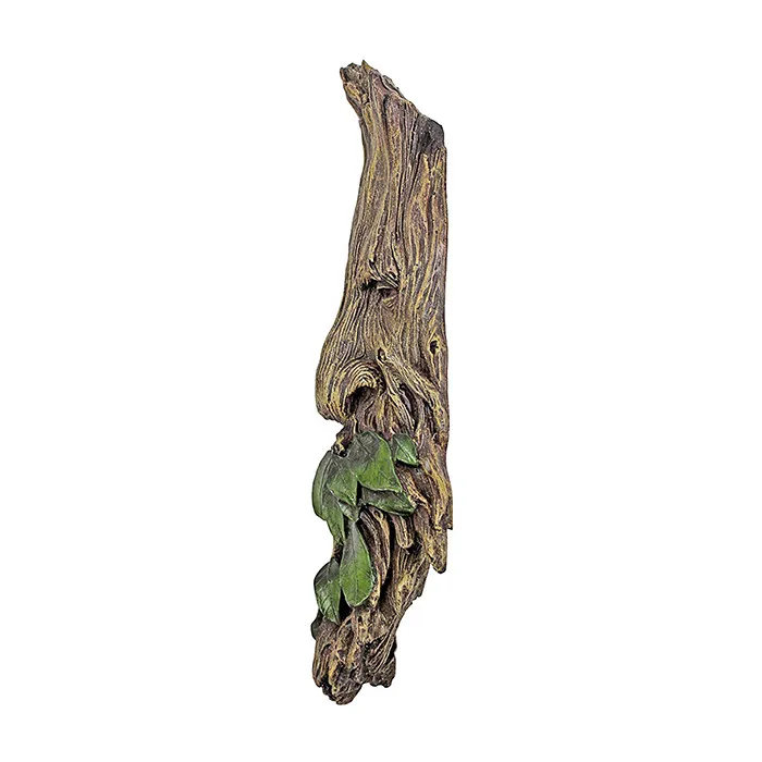 Tree Face Hand-painted Outdoor Old Man Tree Hugger Sculpture with a Tobacco Pipe in Mouth for Yard Decorations and Home Decor