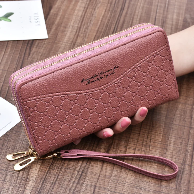 Wholesale New Women's Wallets European And American Long Large Capacity  Double Zipper Hand Purse Women's Double Hand Grip Purse - Buy Wallet Women, Ladies Hand Purse,Ladies Wallet Purses Product on Alibaba.com