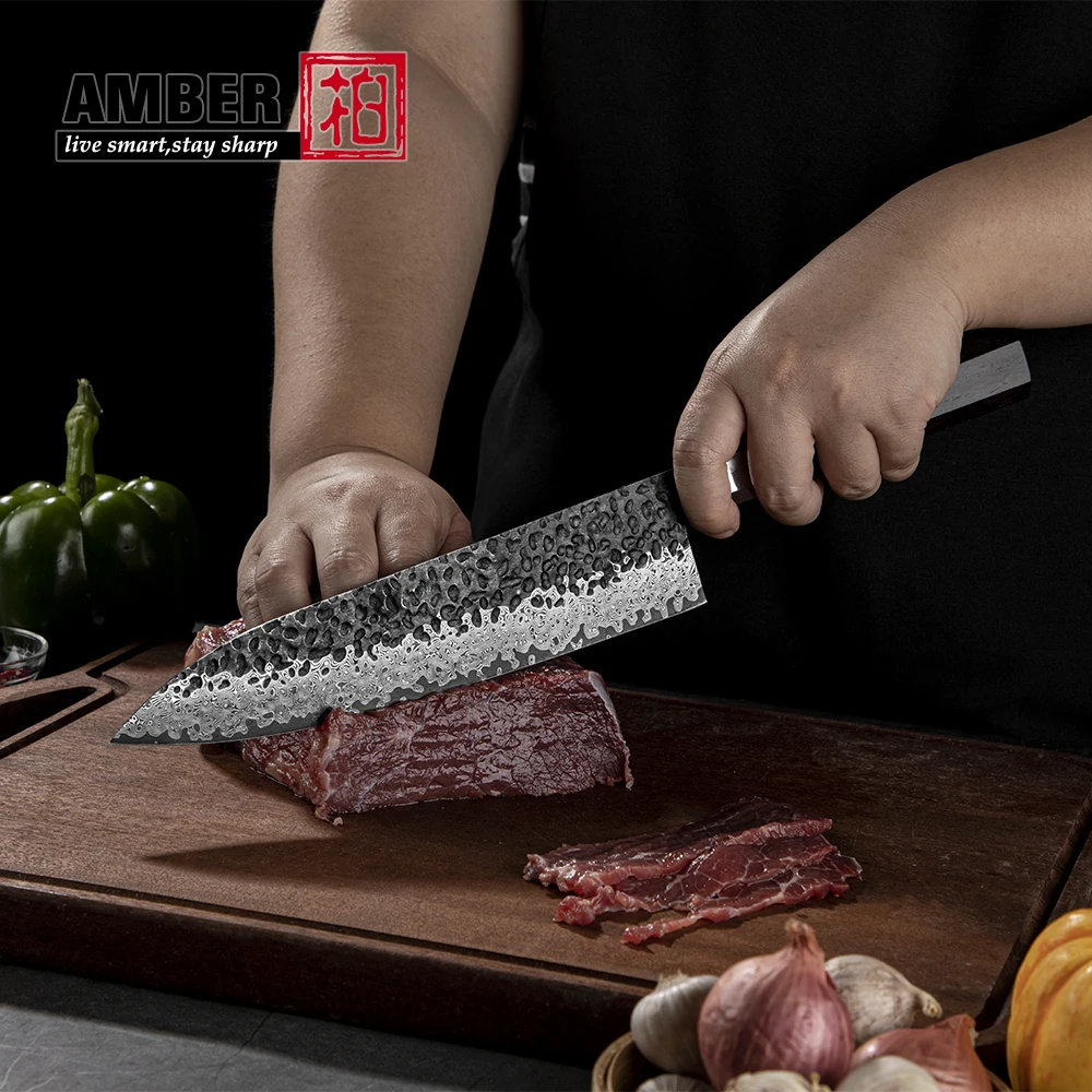 Hot Selling Kitchen Chef Damascus Knife Set 67 Layers VG10 Japanese Knife Damascus Steel Meat Slicer Butcher Knife Set