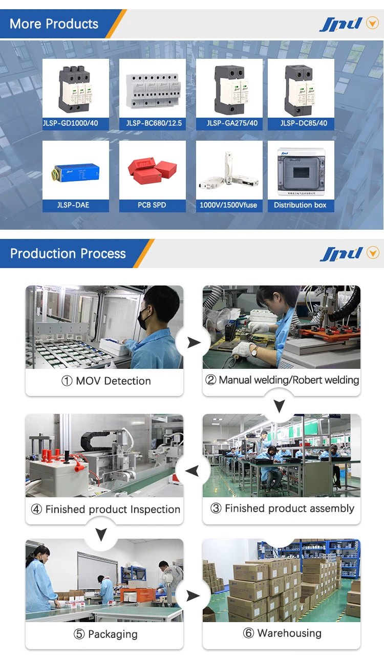 Jlsp Type 2 Surge Arrester 20ka 40ka 275vac Single Phase Surge