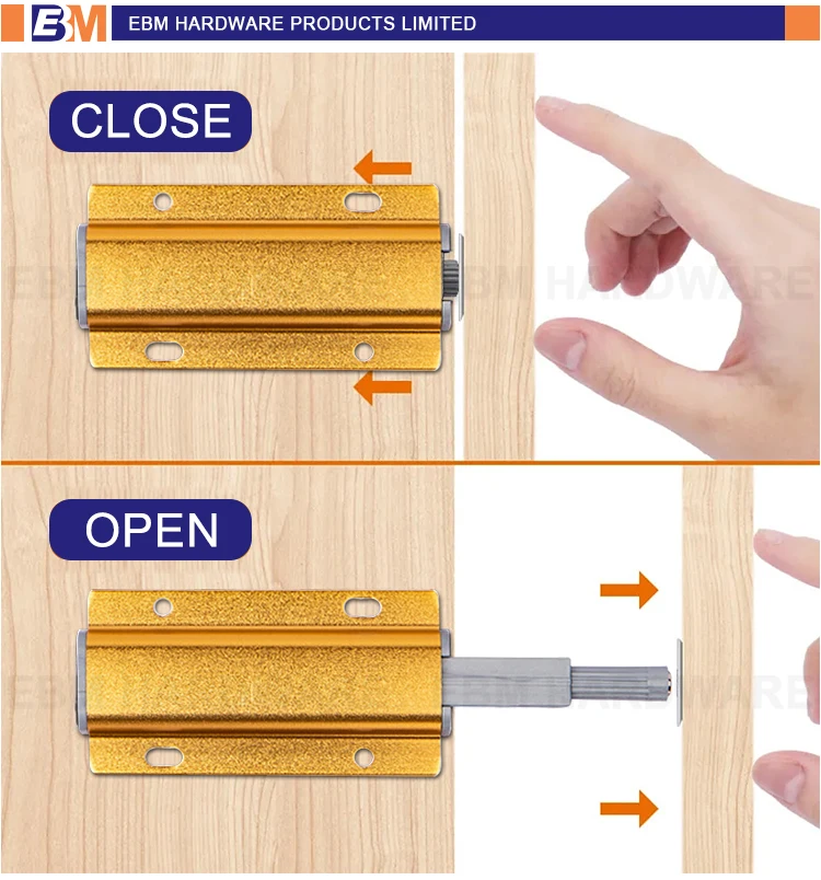 Big Size Push To Open Door Catch Aluminium Alloy+pom Push To Open ...