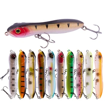 100mm/16g 10 Colors New Lure Pencil Hard Lure Sound Bead PVC Far Throw Shallow Water Snake Minnow Lure Saltwater Fish Carp – Minnow – view 2