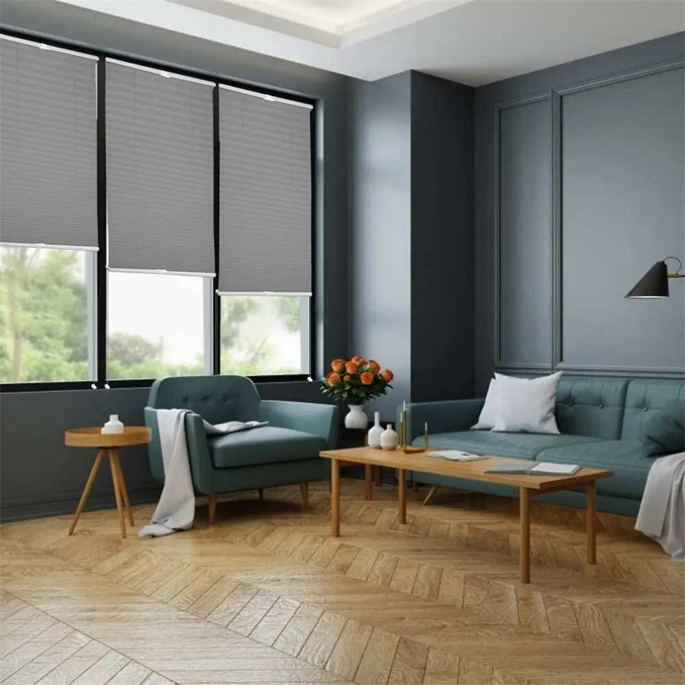 Horizontal Roller Kitchen Blinds Shutter Shades Fabric Pleated Blinds For Windows