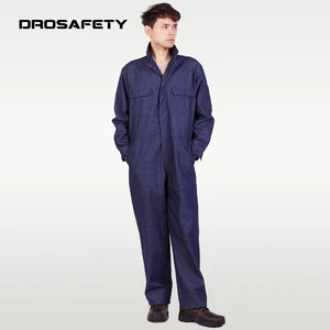 Electric Welding Mining Arc Protection Flame Retardant Denim Workwear Suite NFPA 70E Coverall
