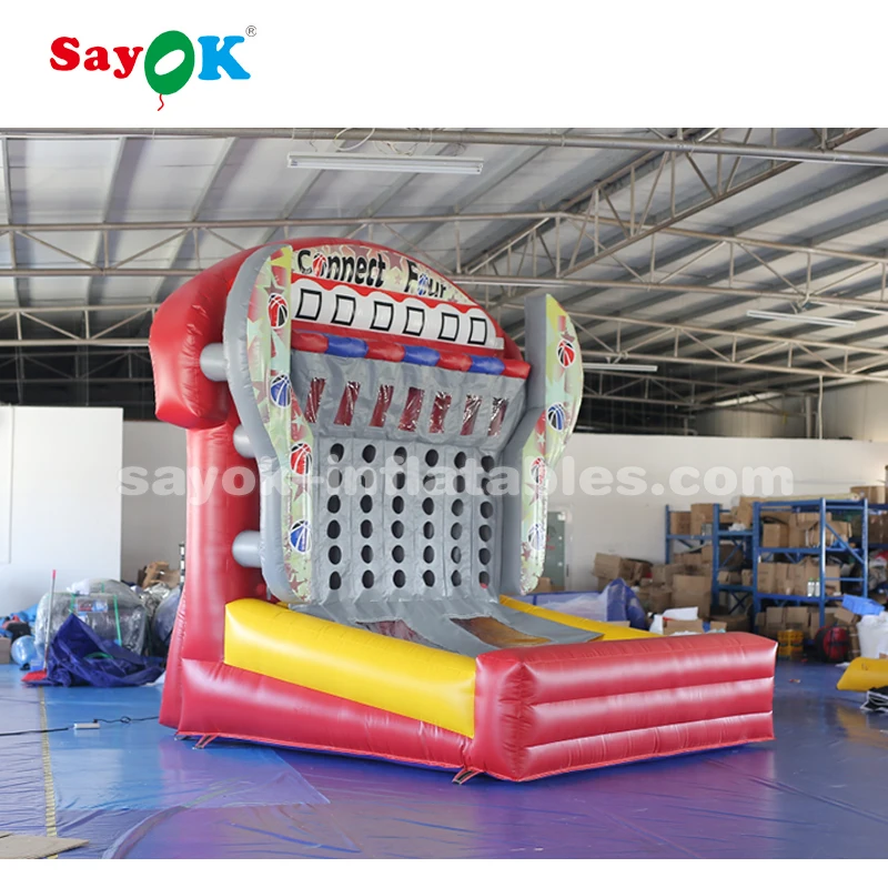 Custom Carnival Games Inflatable Connect 4 in a Row Inflatable Basketball Hoop