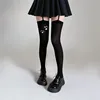 Black Puppy Paw Garter Stockings
