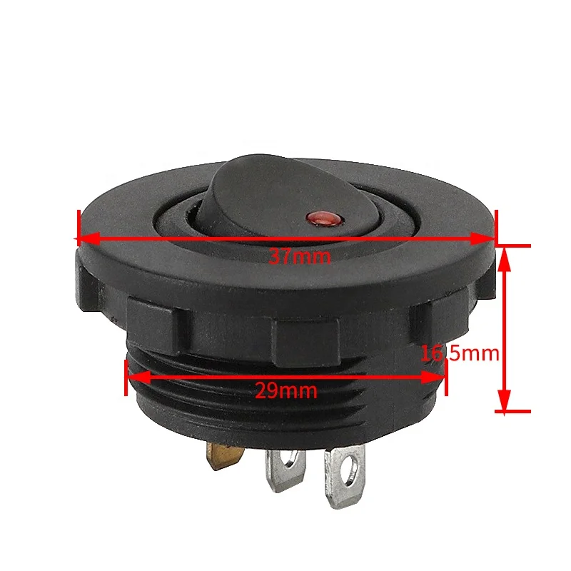 Waterproof Car Truck Lighted Push Button Rocker Switch 12v Buy Push