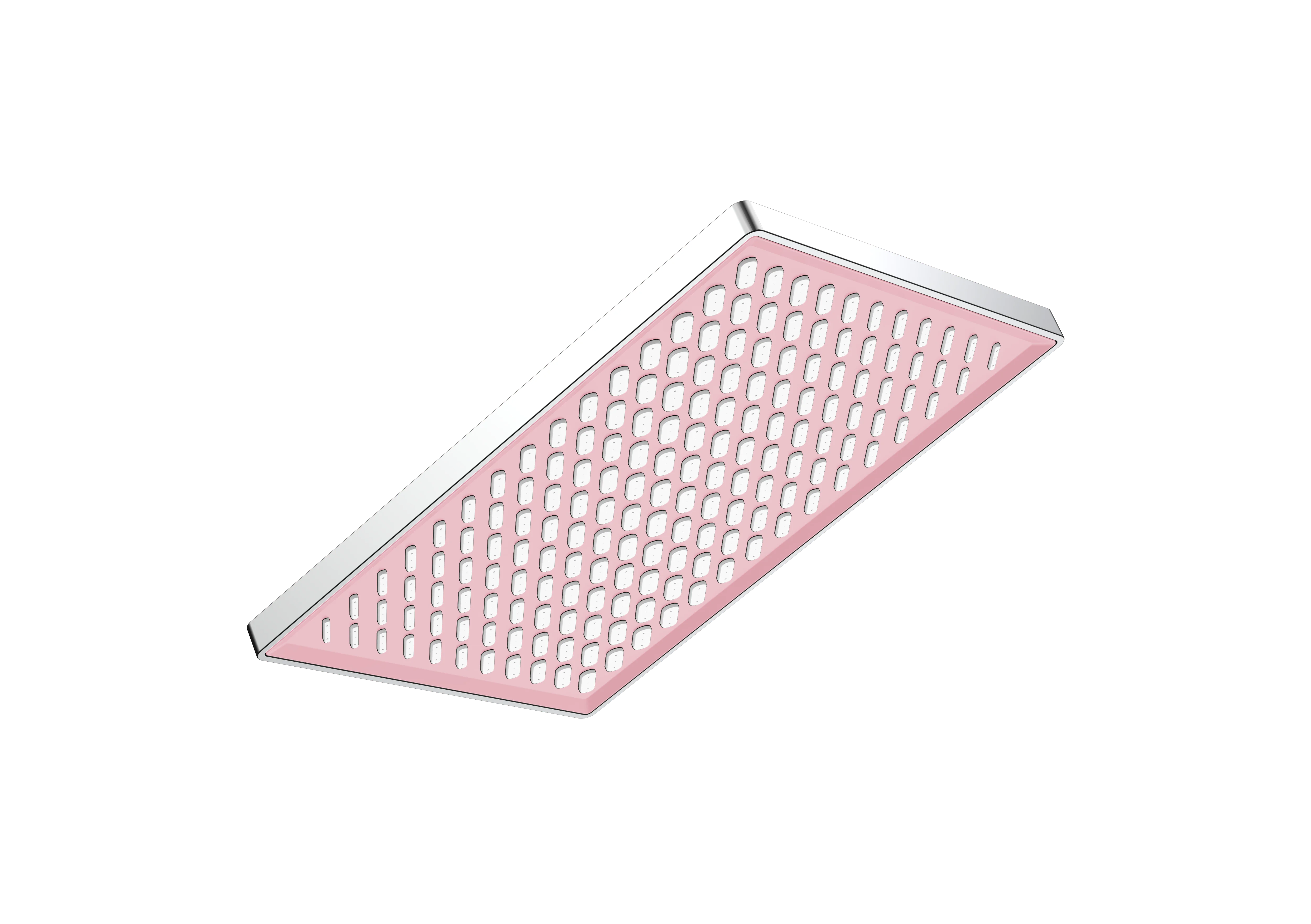 High Quality Modern Square Rainshower Multicolor Shower Head Set Single Water Outlet with Plated Surface for Hotels Bathrooms