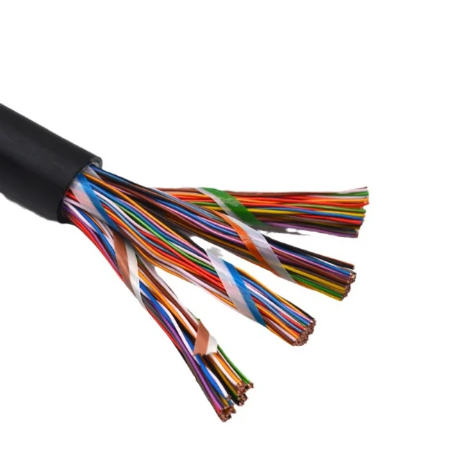 Copper core solid polyolefin insulation with damp layer polyethylene sheathed local HYA communication cable