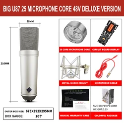Конденсаторный микрофон U87 для прямой трансляции и распознавания. Корпус микрофона сделай сам