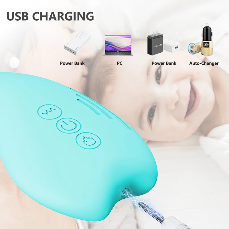 Source Factory Direct 2-in-1 Heating Vibration Breastfeeding Lactate  Massager Warming Breast Lactation Massager