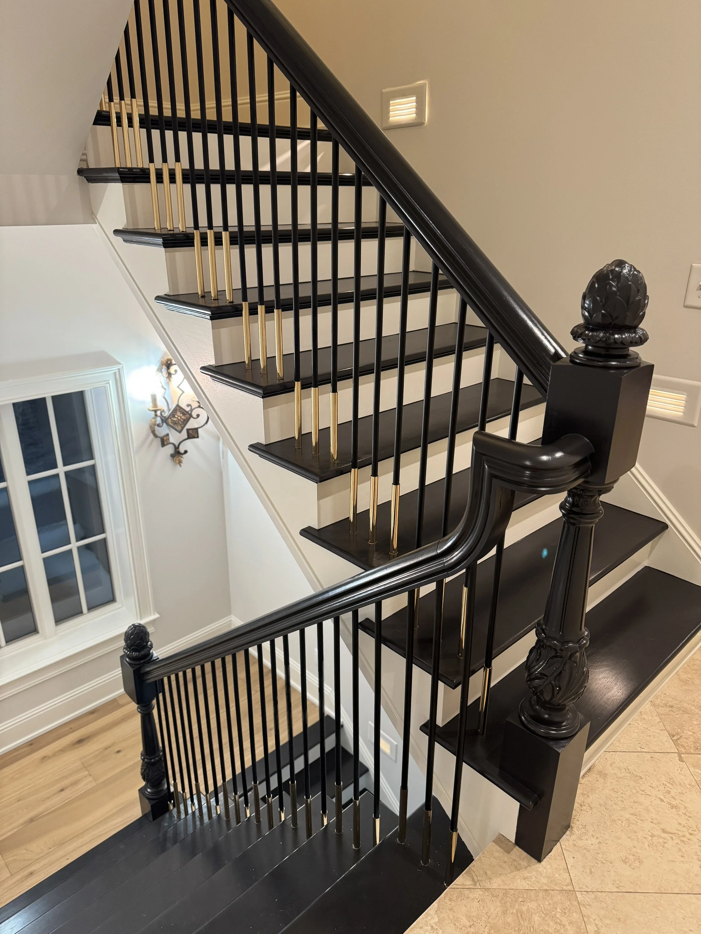 BH Railing Product - Modern Brass Spindle Railing Iron Baluster