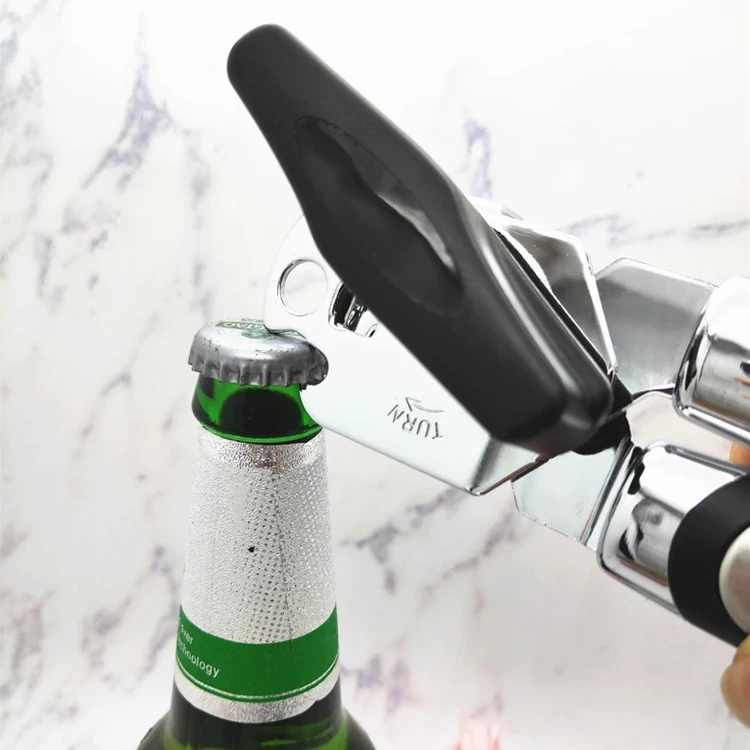 Multifunction Stainless Steel 3-in-1 Manual Opener for Bottles and Cans Butterfly Smooth for Topless Edge Handheld