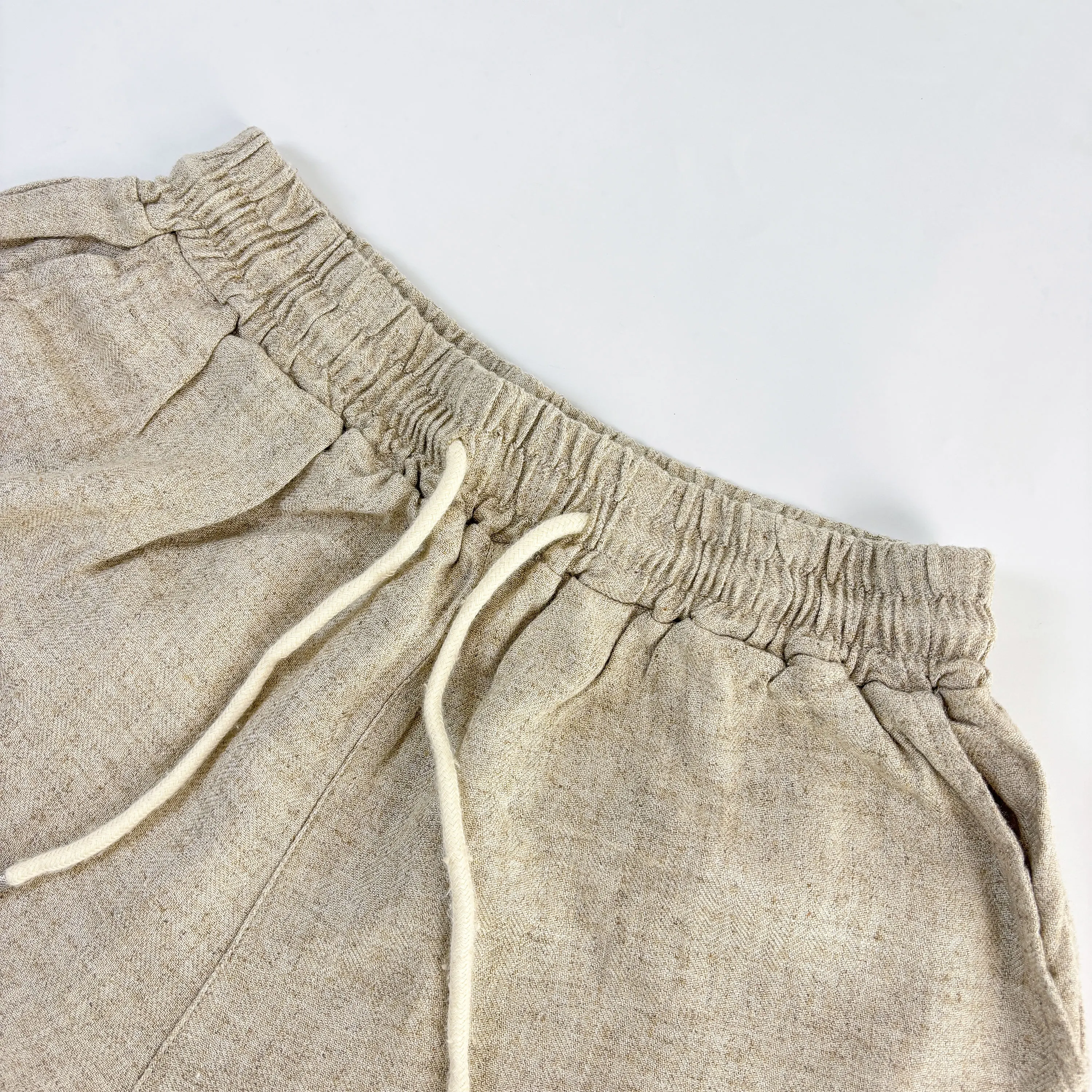Antibacterial UV Protective Apocynum Venetum Sleepwear Comfortable Breathable Men Women Long Sleeve Short Pant Hemp Pajama Set