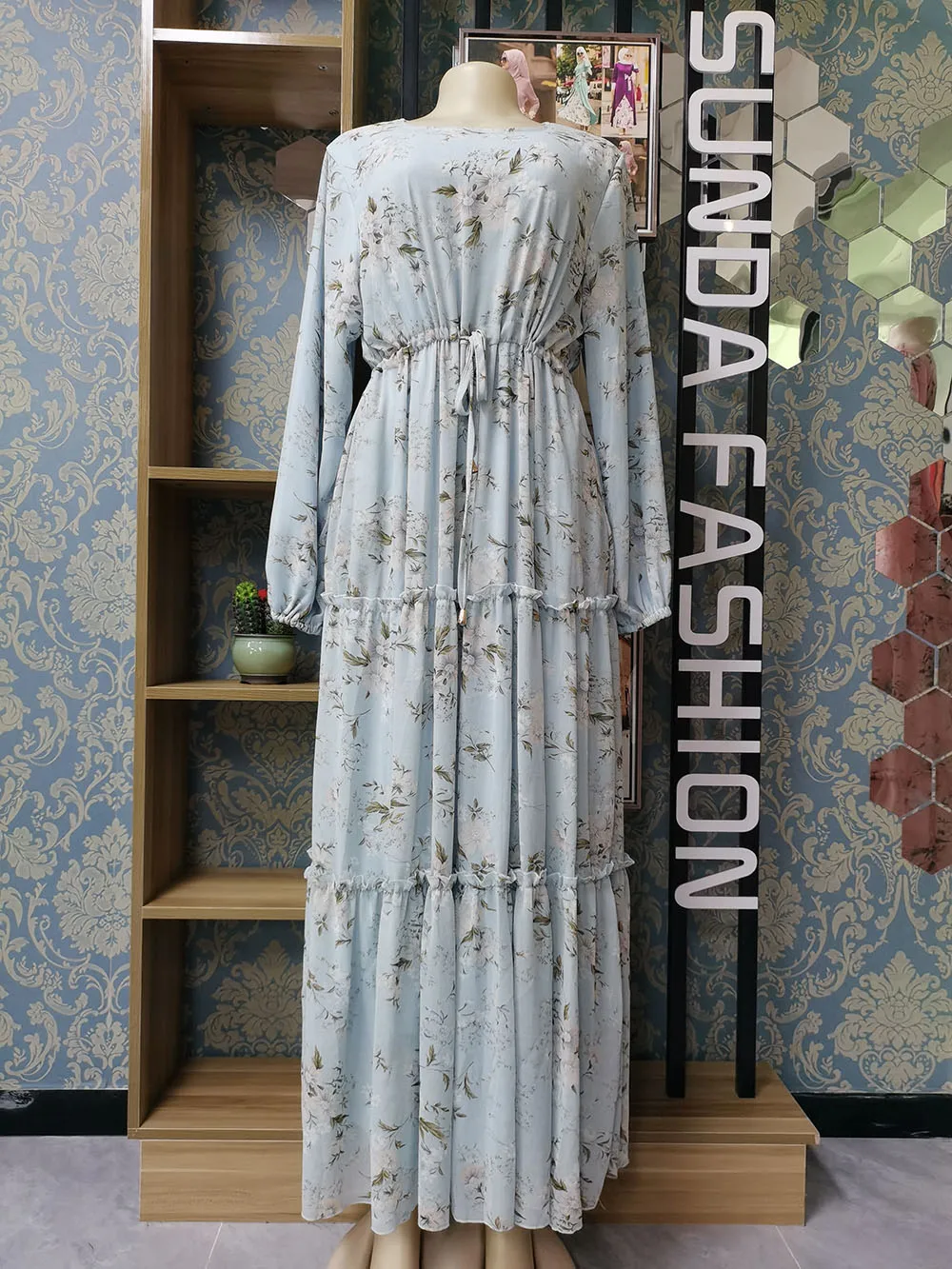 Wholesale Islamic Modest Clothes Muslim Women Fashion Chiffon Fabric Muslim  Dress