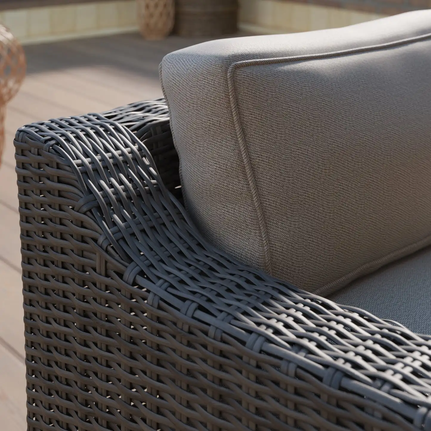 Luxury Outdoor Weatherproof Wicker Loveseat Patio Set