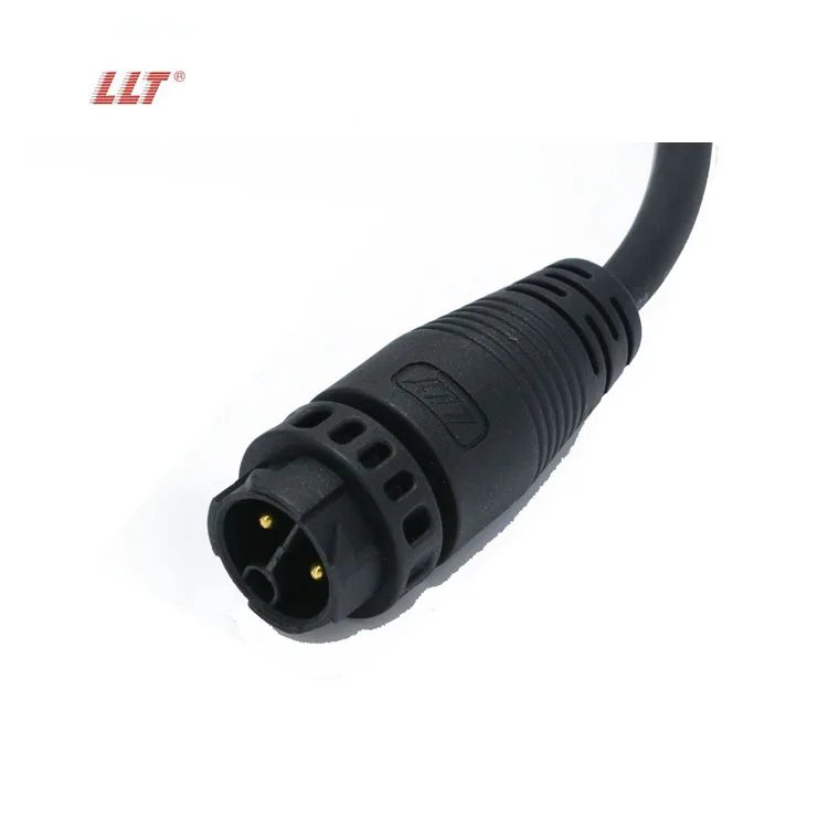 Free Sample M19 2 Pin Push Lock 14 to 18 AWG Cable Waterproof Connector for Electric Bikes