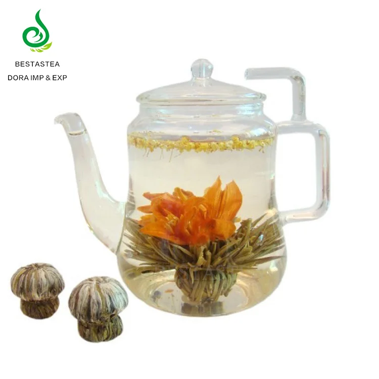 Best Handmade Lychee flavor Osmanthus Lily Mushroom Shape Blooming Tea Artistic Flower Tea Blooming Tea Ball
