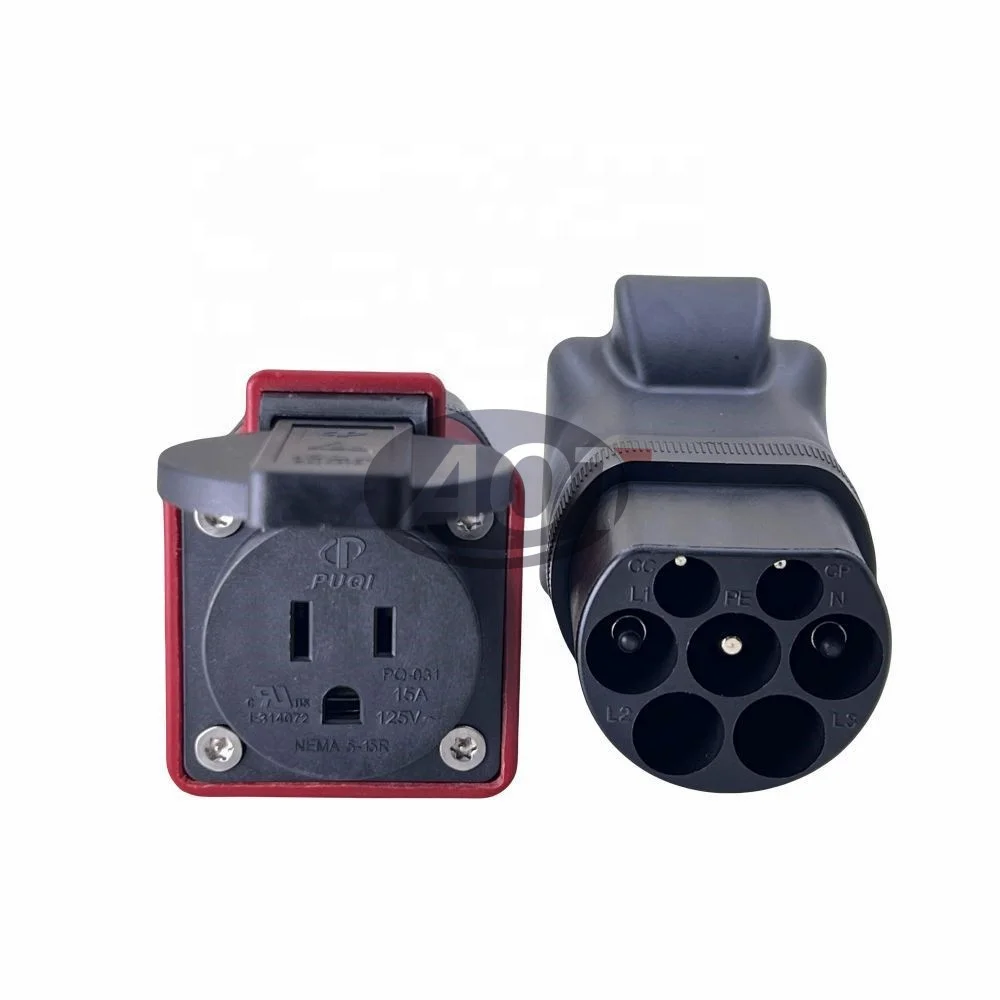 AOTAI Type2 vers Amérique 3pin Adaptateur EV Adaptateur Type 2 mâle vers Type B Chargeur AC eBike Scooter