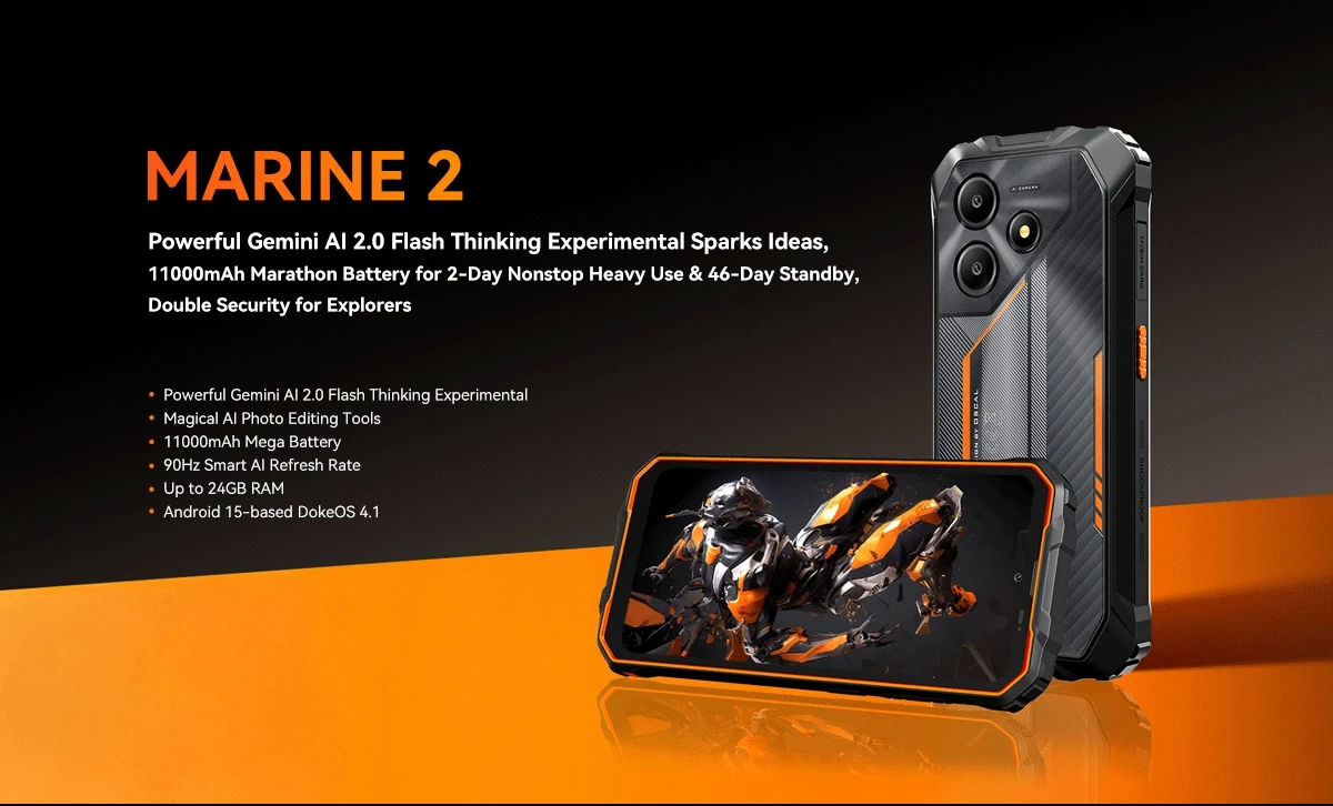 OSCAL Marine2 タフネススマホ Android 15 OSCAL Marine 2 AI Outdoor