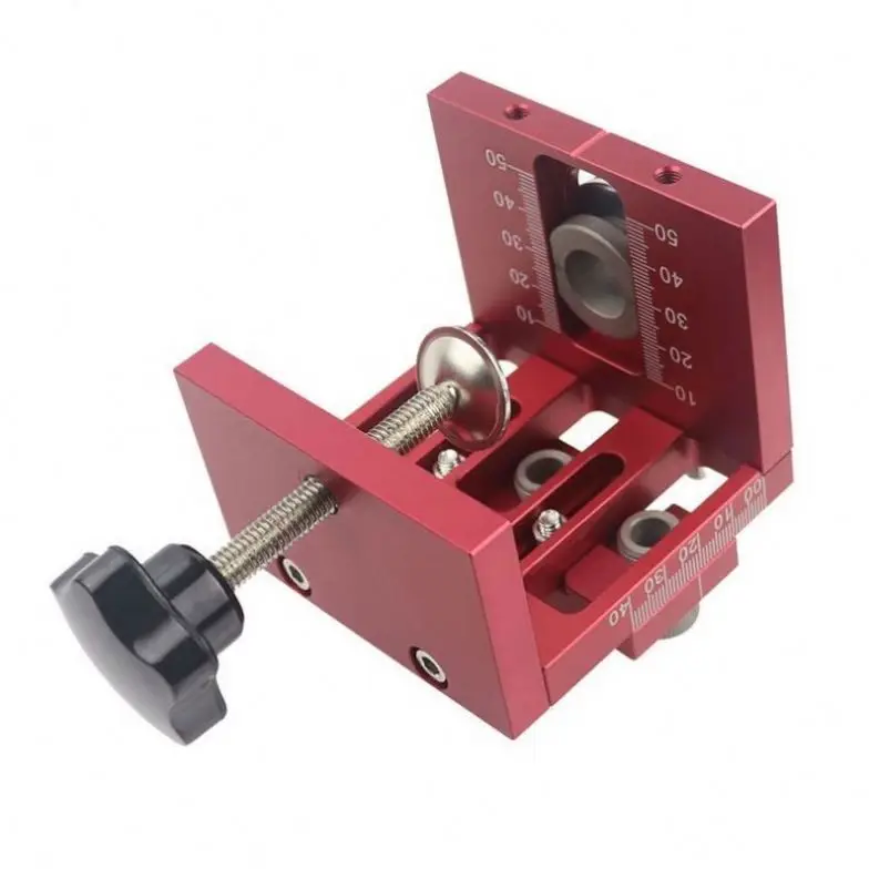 TEBAK Universal Doweling Jig Accessories Set With Aluminium Jig 6 8 10mm Drill Bit Kit and Drill Sleeve