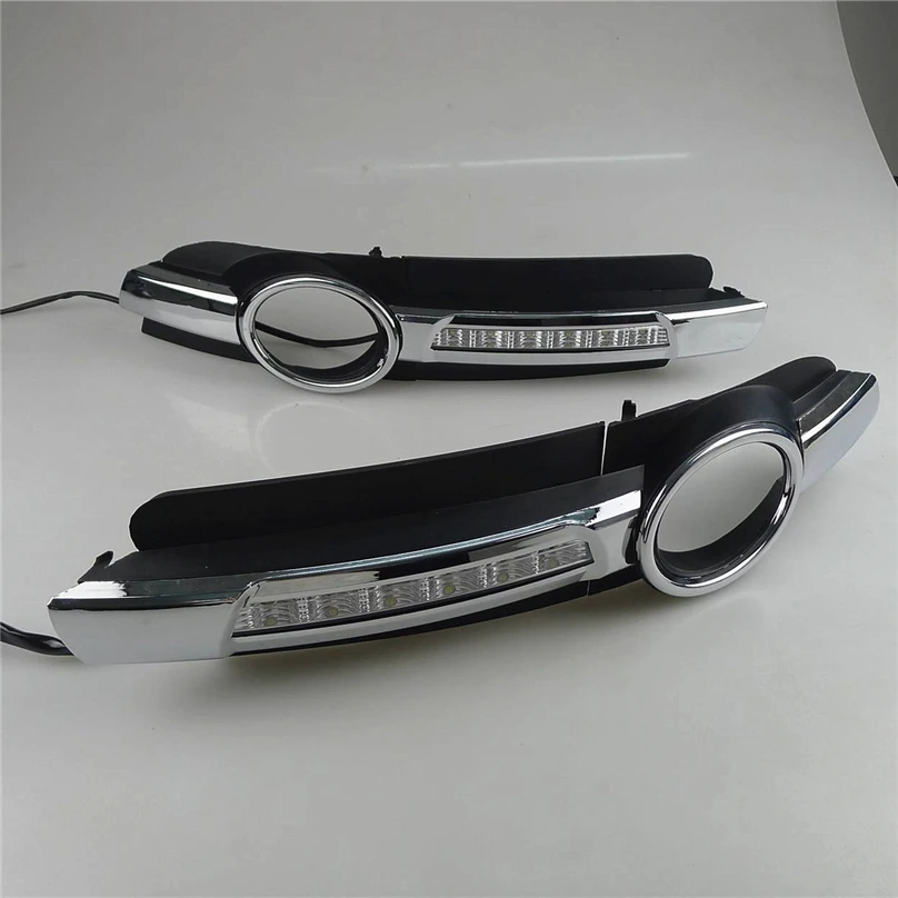 Car LED DRL for Audi A6 C6 2009 2010 2011 with Yellow Turn Signal Daytime Running Light Fog Lamp Cover Car LED DRL for Audi A6 C6 2009 2010 2011 with Yellow Turn Signal Daytime Running Light Fog Lamp Cover