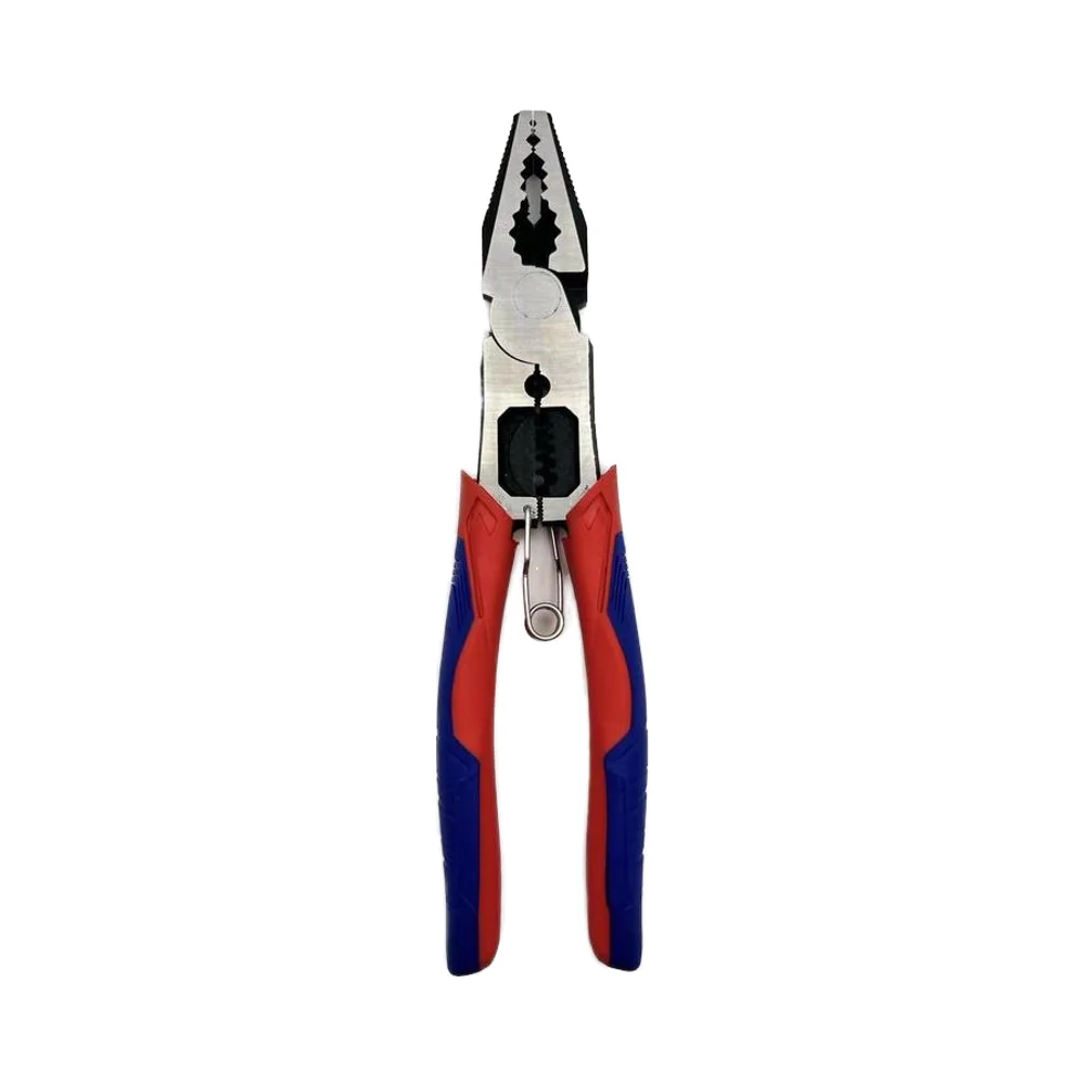 Ergonomic Carbon Steel Pliers na may Plastic Handle Magandang Kalidad Multi-Functional Wire Strippers para sa Paggupit ng Serrated Jaw Surface