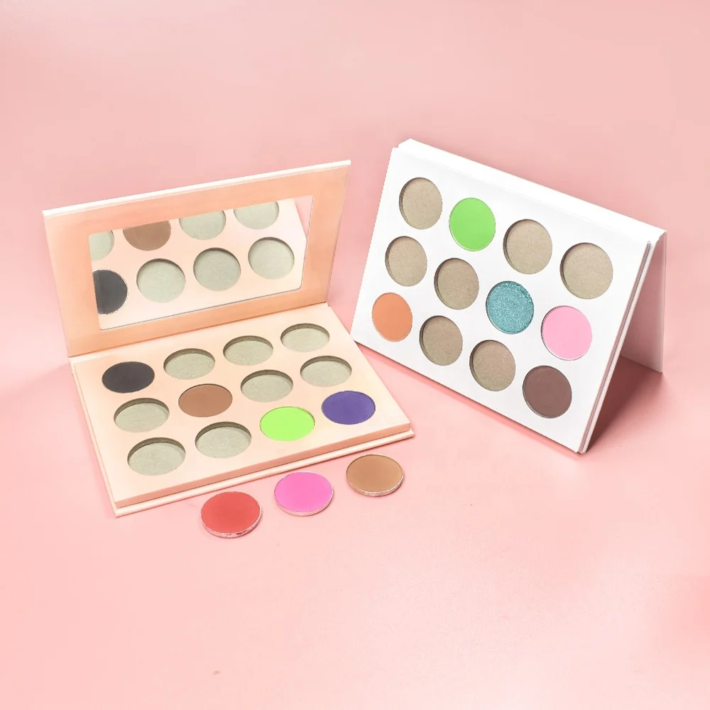 DIY 150+ Vegan Eye Shadow Palettes OEM Private Label 26mm Glitter Matte Shimmer Pigment Packaging Eyeshadow Palette