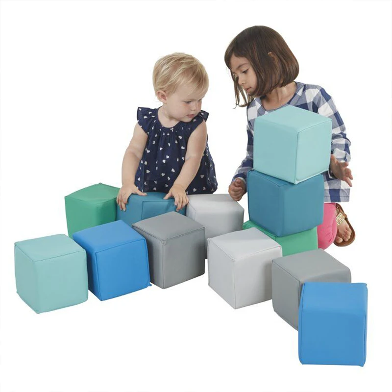 Environmentally Friendly and Pollution-free High-density Educational Building Soft Blocks Foam Baby Soft Toys 12 PU Unisex 1 Set