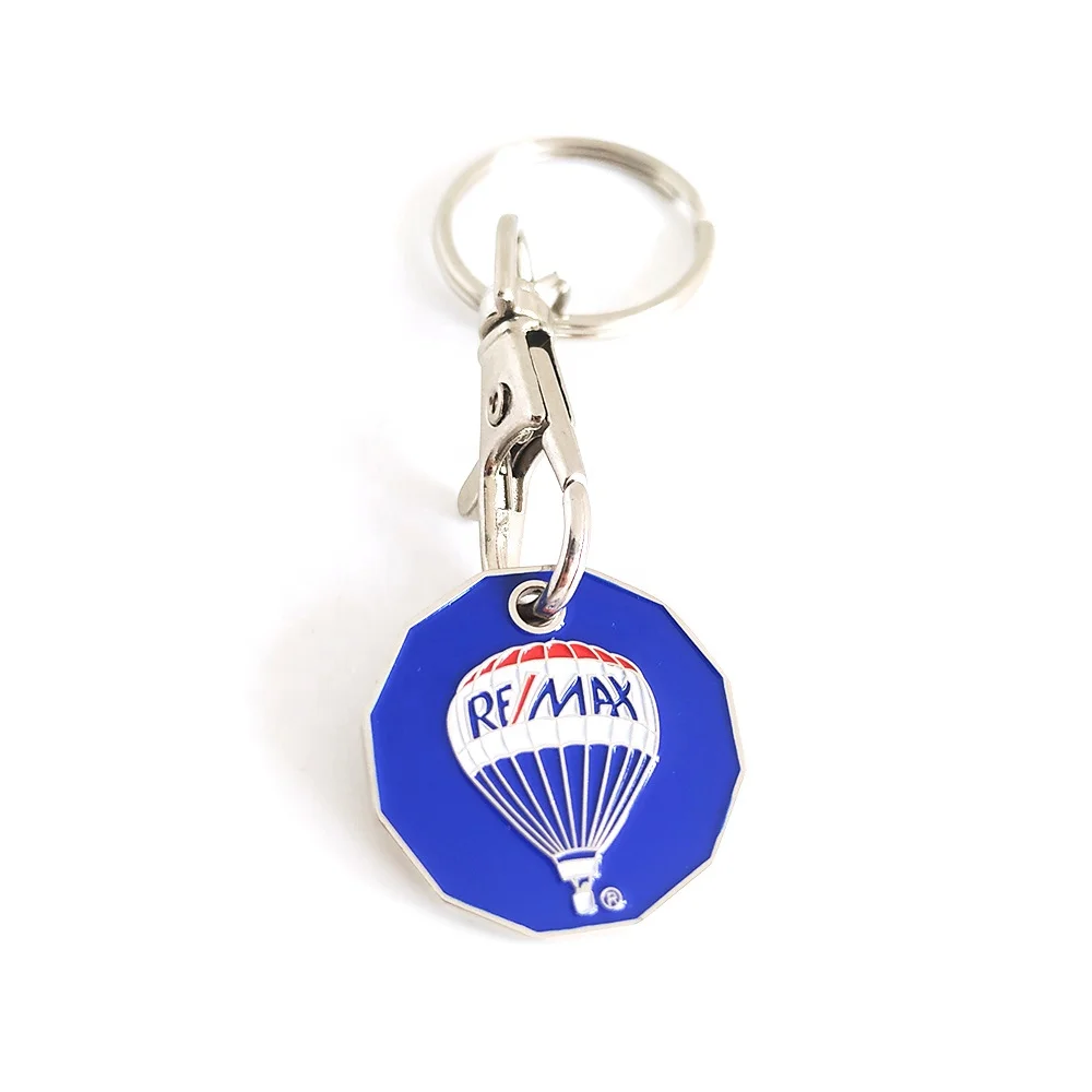 개인 맞춤형 캐나다 1달러 동전 루니 금속 에나멜 쇼핑 카트 코인 토큰 키체인 열쇠고리 맞춤 로고 포함