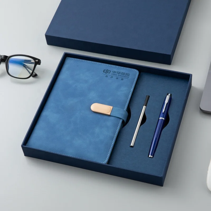 Box Printing Wholesale Journal Box Gift Sets A5 Diary Notebook Set Packaging Box with Ballpoint Fountain Pen