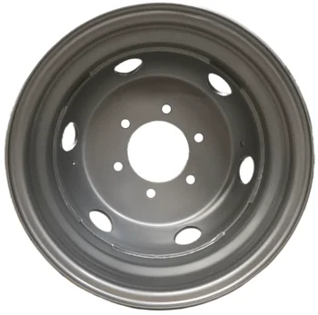 Custom brand new 6 holes 6 Air holes 5.5Jx15 color silver steel  trailer car wheels for replace