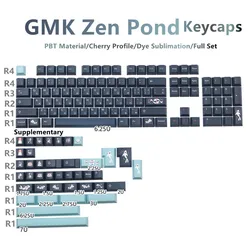 GMK Zen Pond Keycaps - Dye Sublimation on PBT Cherry Profile