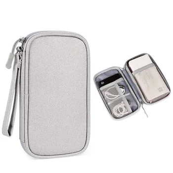Custom logo Portable Waterproof Gadget Organizer Travel Digital Electronics Accessories Storage Bag Case