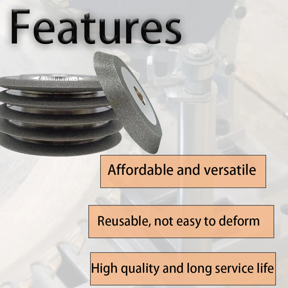 Double Beveled Diamond Grinding Wheel Threaded Screwdriver Ceramic Tungsten Steel Slotted Grinding Wheel Manufacturer Supply