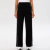 straight leg pants-Black