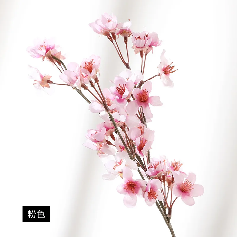Dense Faux Silk Cherry Blossom Artificial Flowers for