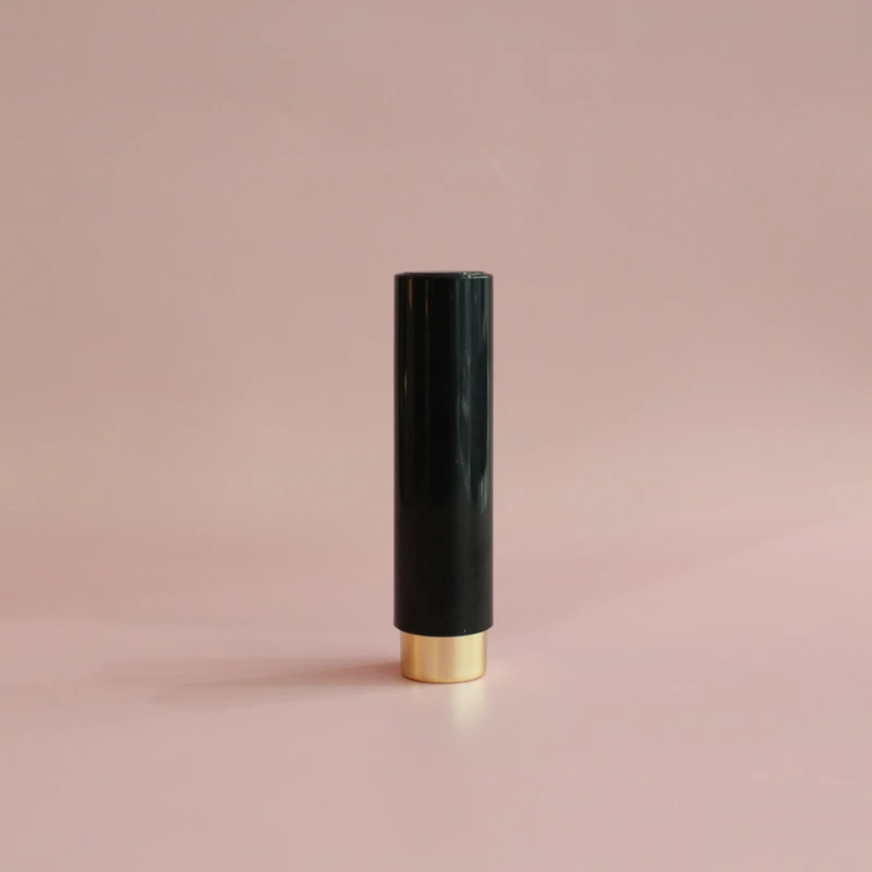 Lipstick tube in stock cosmetic packaging round shape lipstick case press lipstick container